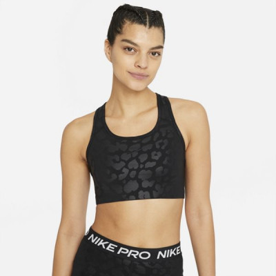 Nike Pro Dri-FIT Swoosh Women?s Medium-Support 1-Piece Pad Leopard Sports Bra